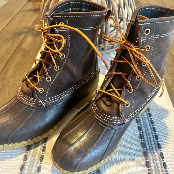 L.L.Bean Bean Boots – Size 8 Brown Leather Duck Boots, Waterproof, New - Picture 8 of 10